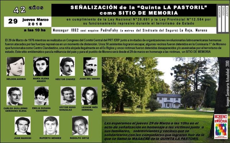 Actividades en el mes de la memoria en Moreno – Andar